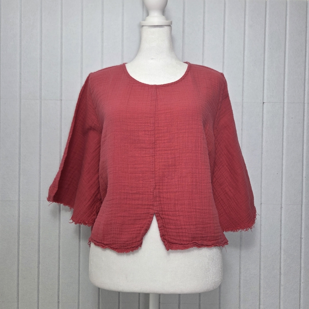 STARK X Elegant Red Women's Cotton Crop Top size L
